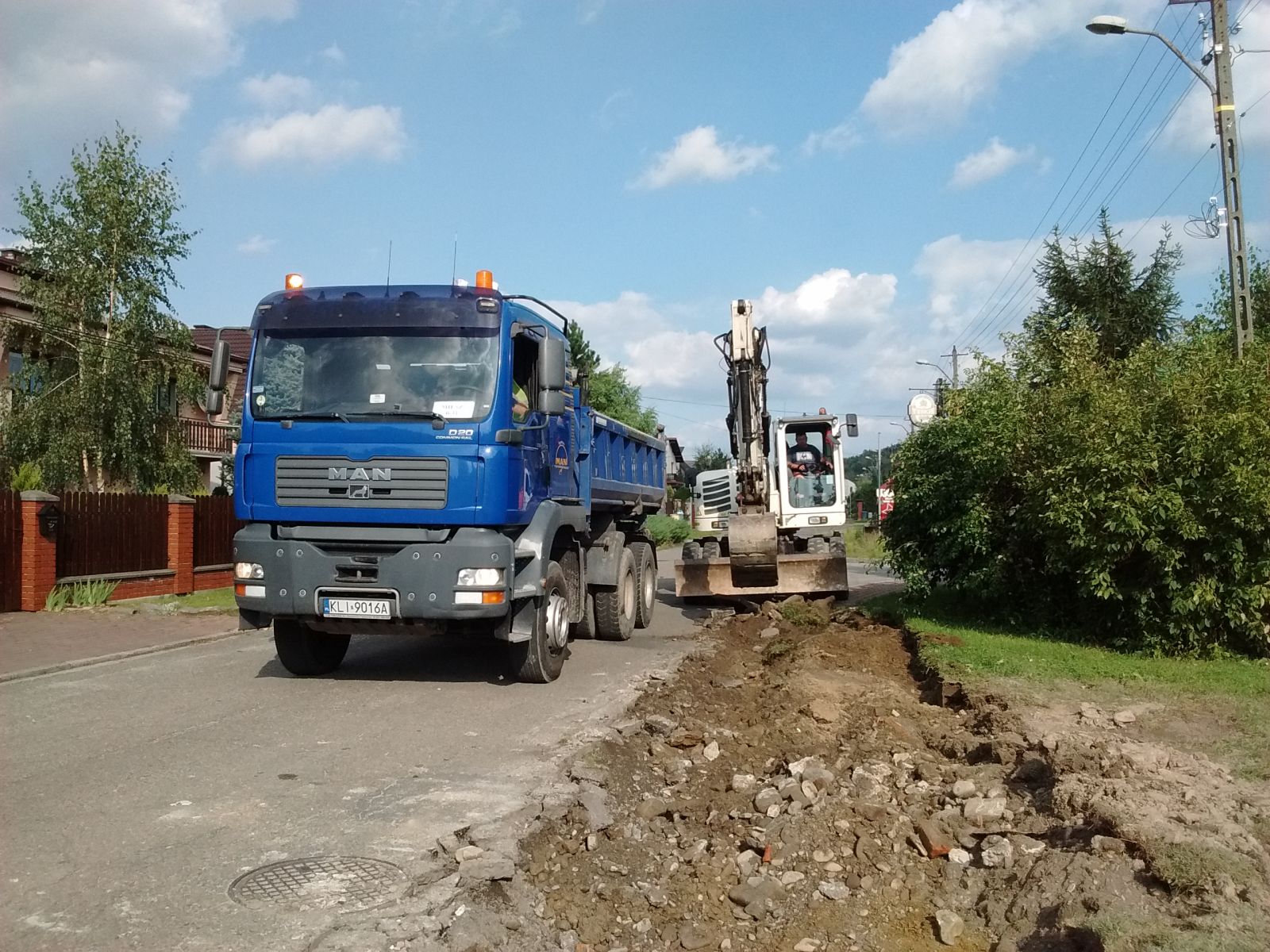 Zdjęcie prac remontowych przy ul. Słonecznej